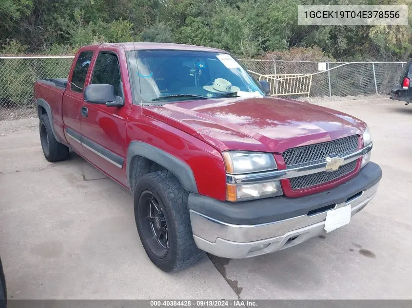 2004 Chevrolet Silverado 1500 Z71 VIN: 1GCEK19T04E378556 Lot: 40384428