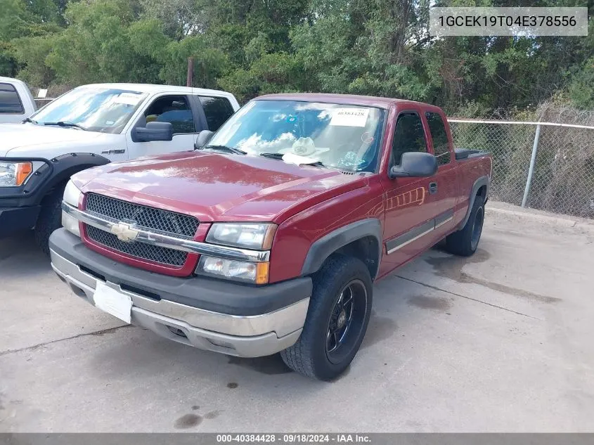 2004 Chevrolet Silverado 1500 Z71 VIN: 1GCEK19T04E378556 Lot: 40384428