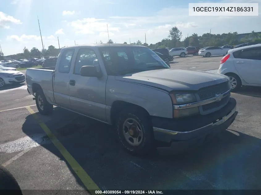 2004 Chevrolet Silverado 1500 Work Truck VIN: 1GCEC19X14Z186331 Lot: 40389054