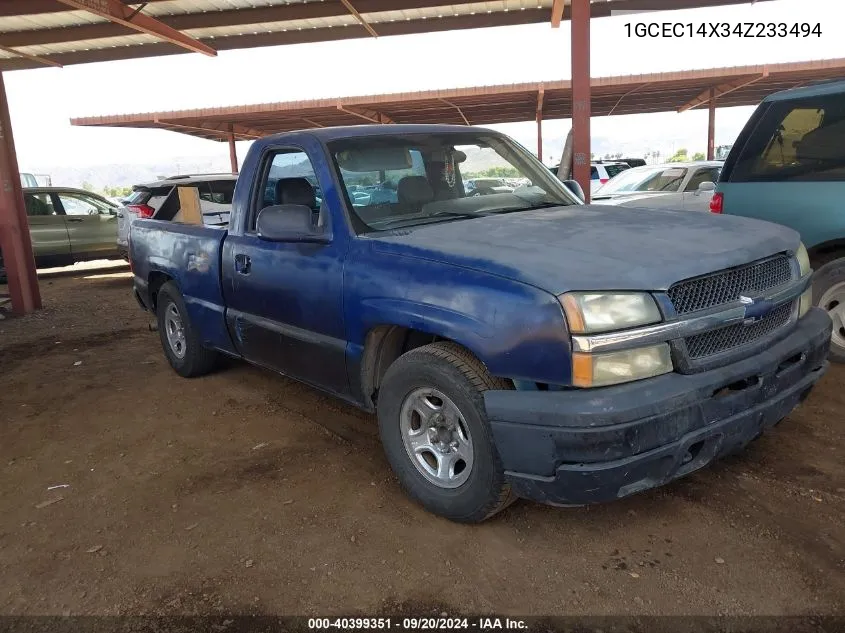 2004 Chevrolet Silverado 1500 Work Truck VIN: 1GCEC14X34Z233494 Lot: 40399351