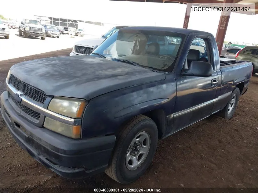 2004 Chevrolet Silverado 1500 Work Truck VIN: 1GCEC14X34Z233494 Lot: 40399351