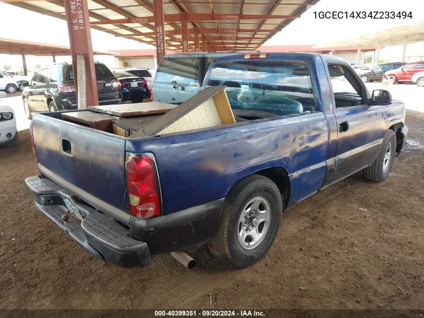 2004 Chevrolet Silverado 1500 Work Truck VIN: 1GCEC14X34Z233494 Lot: 40399351