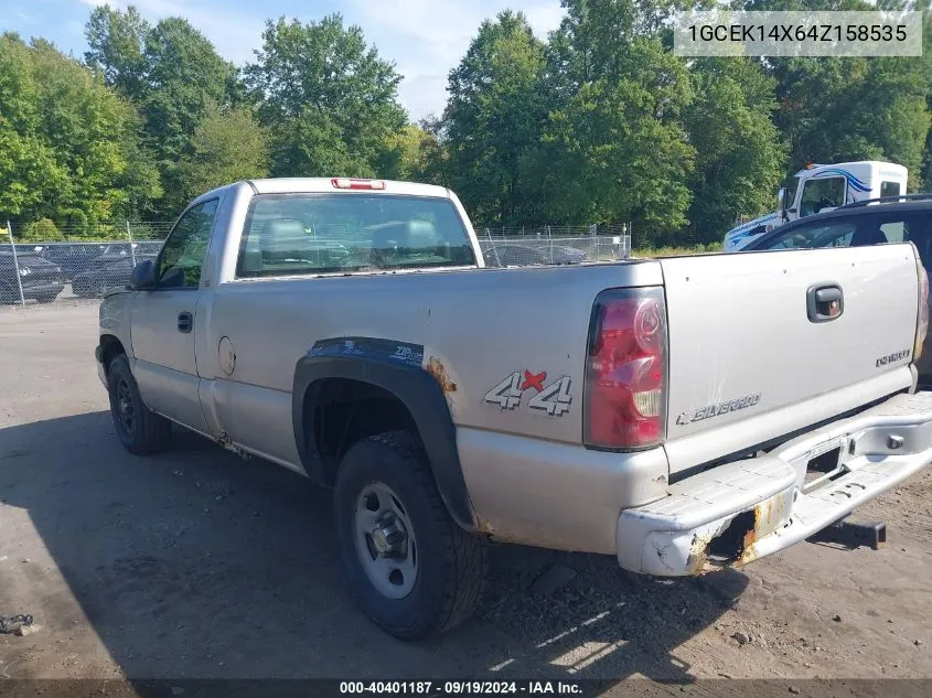 2004 Chevrolet Silverado 1500 Work Truck VIN: 1GCEK14X64Z158535 Lot: 40401187