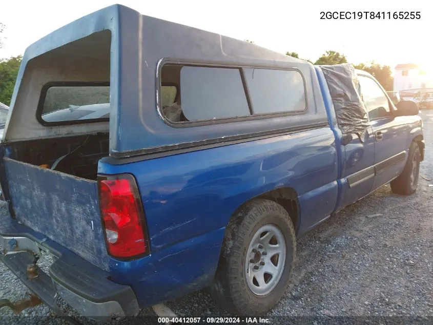 2004 Chevrolet Silverado 1500 Ls VIN: 2GCEC19T841165255 Lot: 40412057