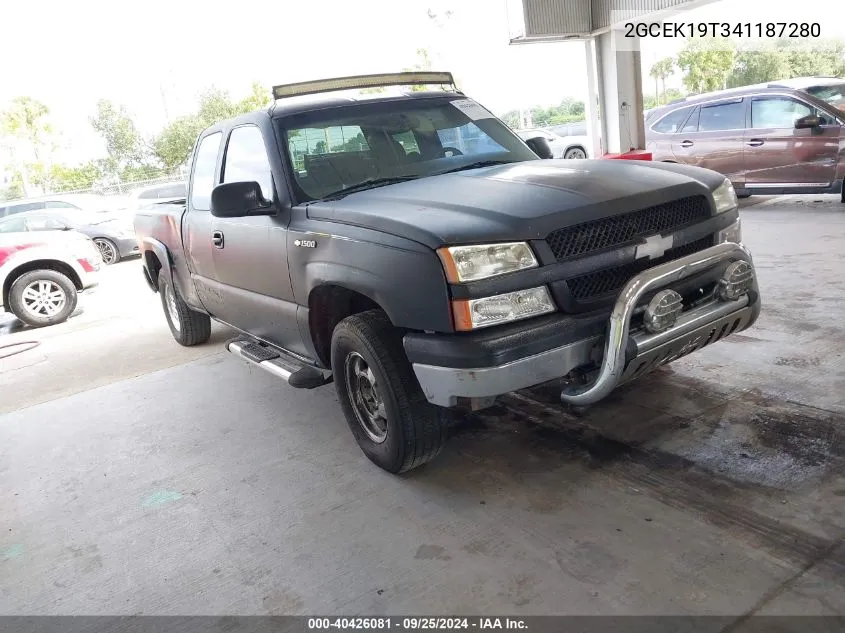 2004 Chevrolet Silverado 1500 Ls VIN: 2GCEK19T341187280 Lot: 40426081