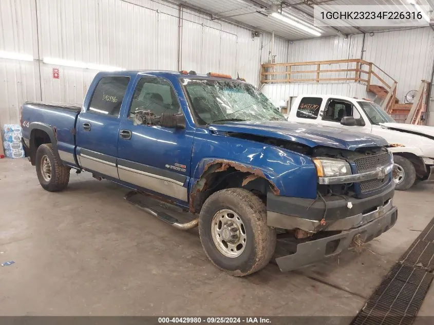 2004 Chevrolet Silverado 2500Hd Lt VIN: 1GCHK23234F226316 Lot: 40429980