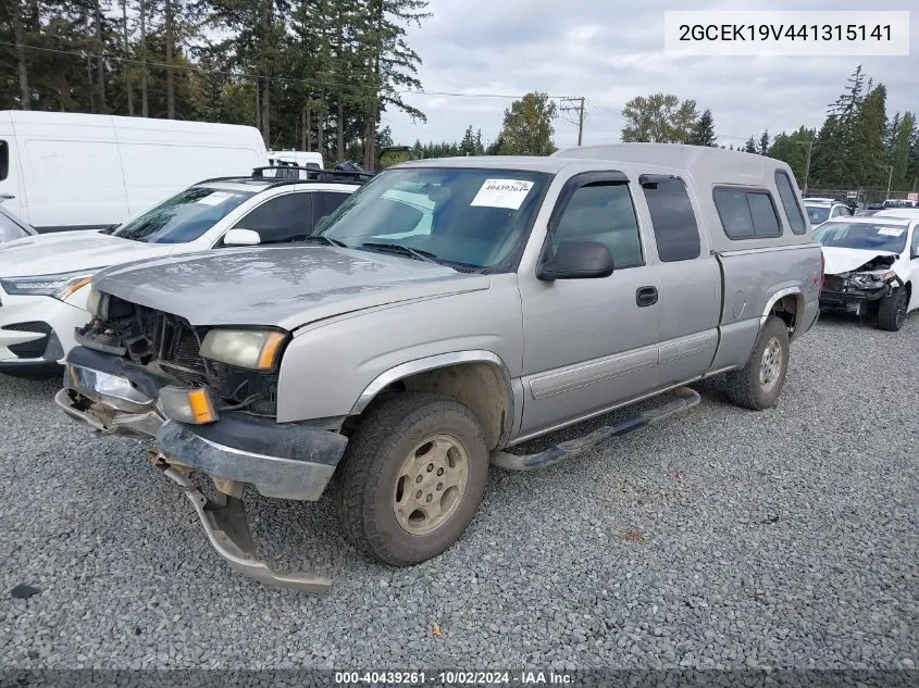 2004 Chevrolet Silverado 1500 Ls/Lt/Work Truck/Z71 VIN: 2GCEK19V441315141 Lot: 40439261