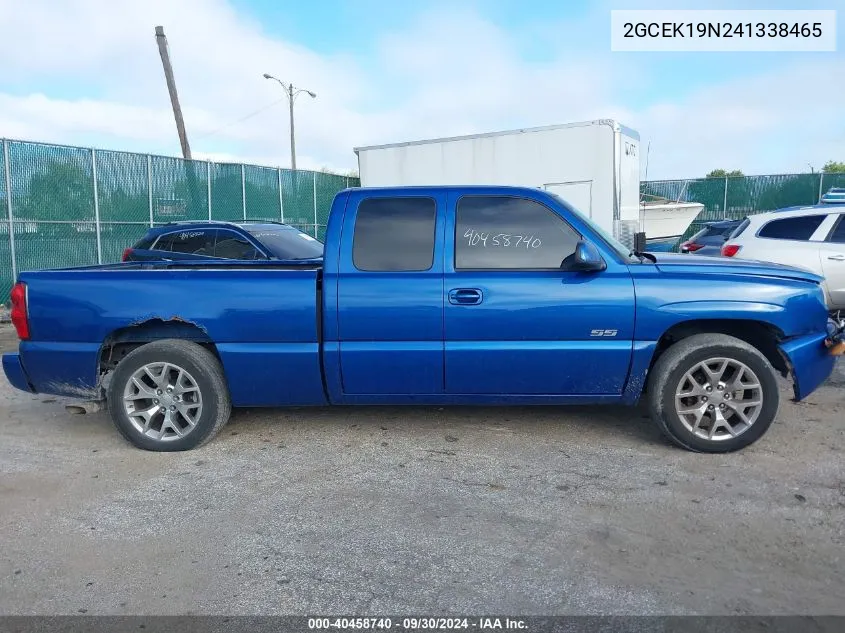 2004 Chevrolet Silverado 1500 K1500 VIN: 2GCEK19N241338465 Lot: 40458740