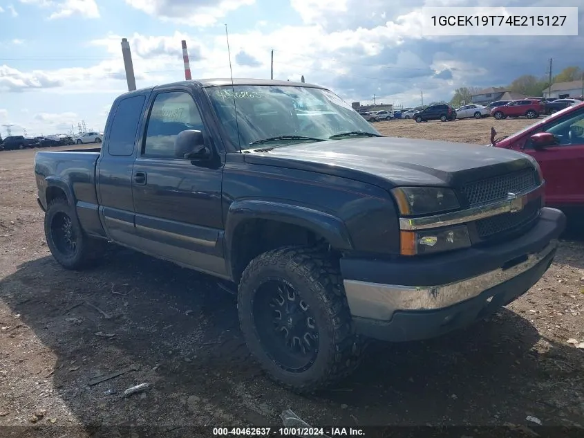 2004 Chevrolet Silverado K1500 VIN: 1GCEK19T74E215127 Lot: 40462637