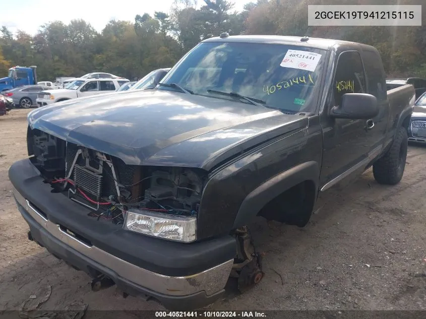 2004 Chevrolet Silverado 1500 Ls VIN: 2GCEK19T941215115 Lot: 40521441