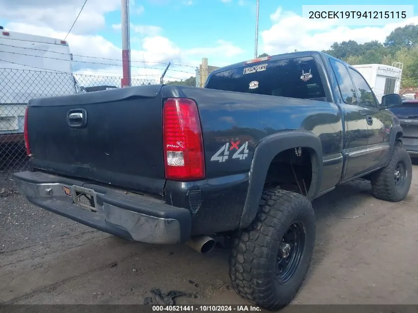 2004 Chevrolet Silverado 1500 Ls VIN: 2GCEK19T941215115 Lot: 40521441