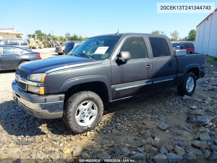 2004 Chevrolet Silverado 1500 Z71 VIN: 2GCEK13T241344743 Lot: 40530630