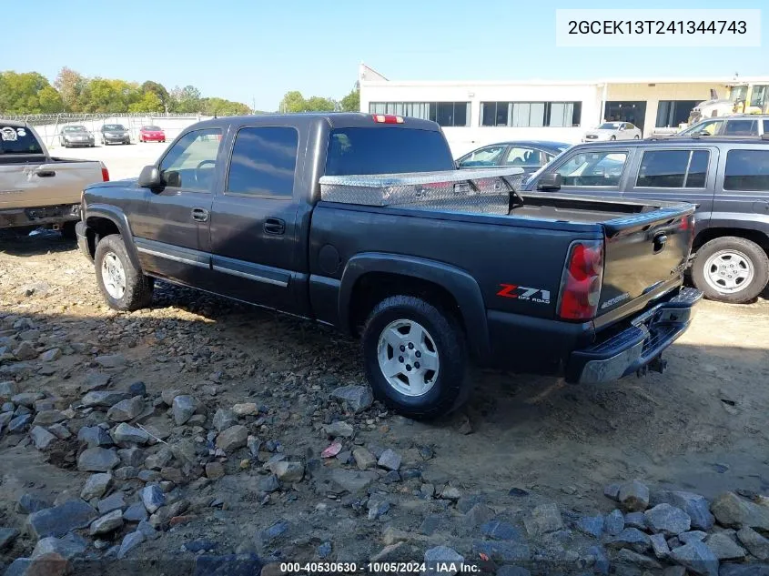 2004 Chevrolet Silverado 1500 Z71 VIN: 2GCEK13T241344743 Lot: 40530630