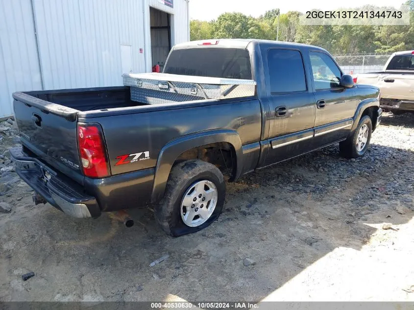 2004 Chevrolet Silverado 1500 Z71 VIN: 2GCEK13T241344743 Lot: 40530630