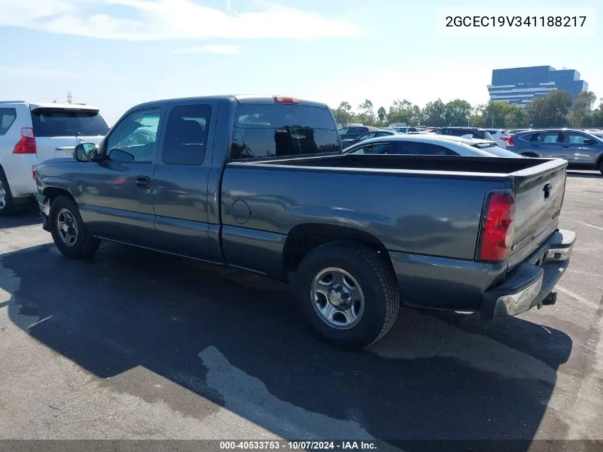 2004 Chevrolet Silverado 1500 Ls VIN: 2GCEC19V341188217 Lot: 40533753