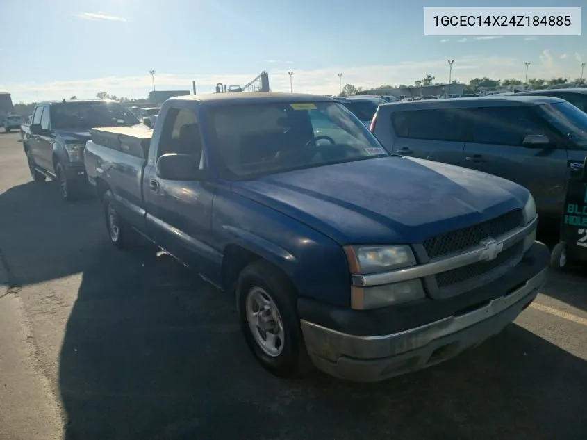 2004 Chevrolet Silverado C1500 VIN: 1GCEC14X24Z184885 Lot: 40536438