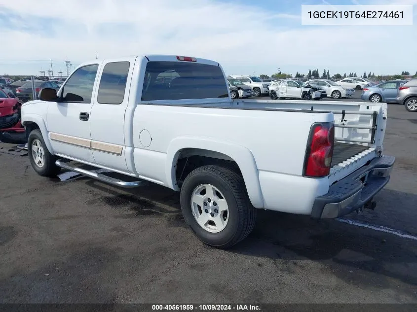 2004 Chevrolet Silverado 1500 Z71 VIN: 1GCEK19T64E274461 Lot: 40561959