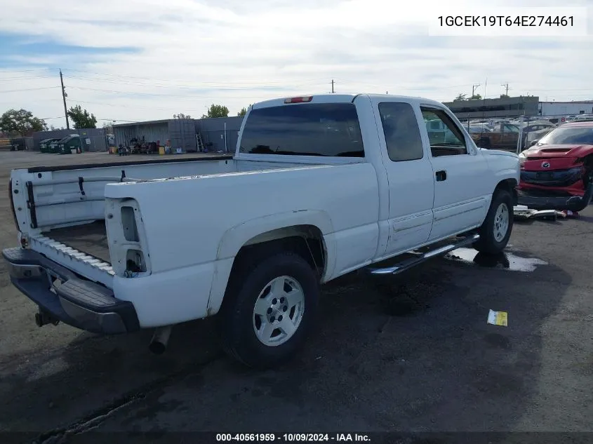 2004 Chevrolet Silverado 1500 Z71 VIN: 1GCEK19T64E274461 Lot: 40561959