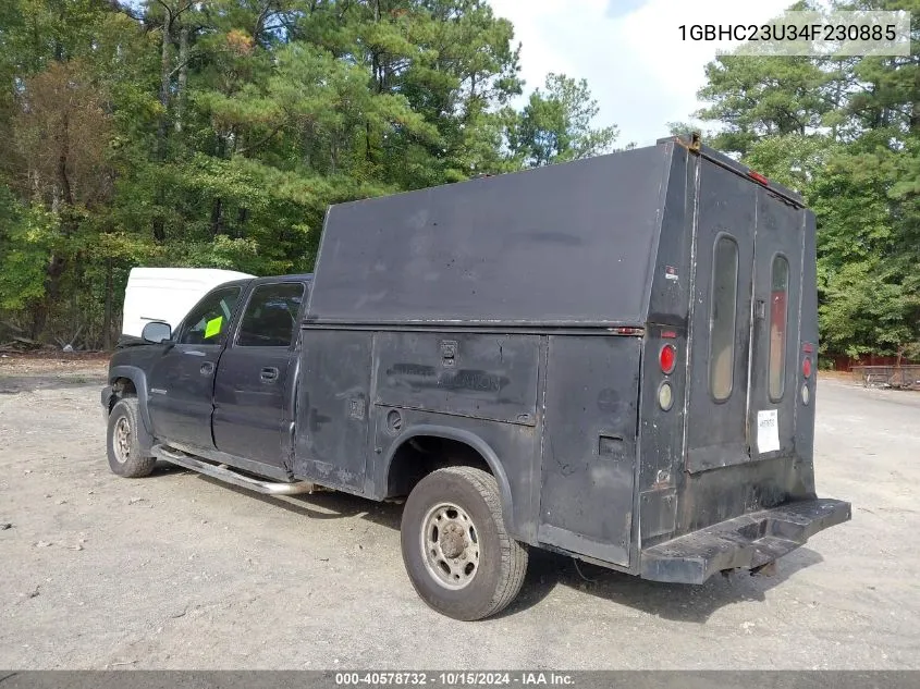 2004 Chevrolet Silverado C2500 Heavy Duty VIN: 1GBHC23U34F230885 Lot: 40578732