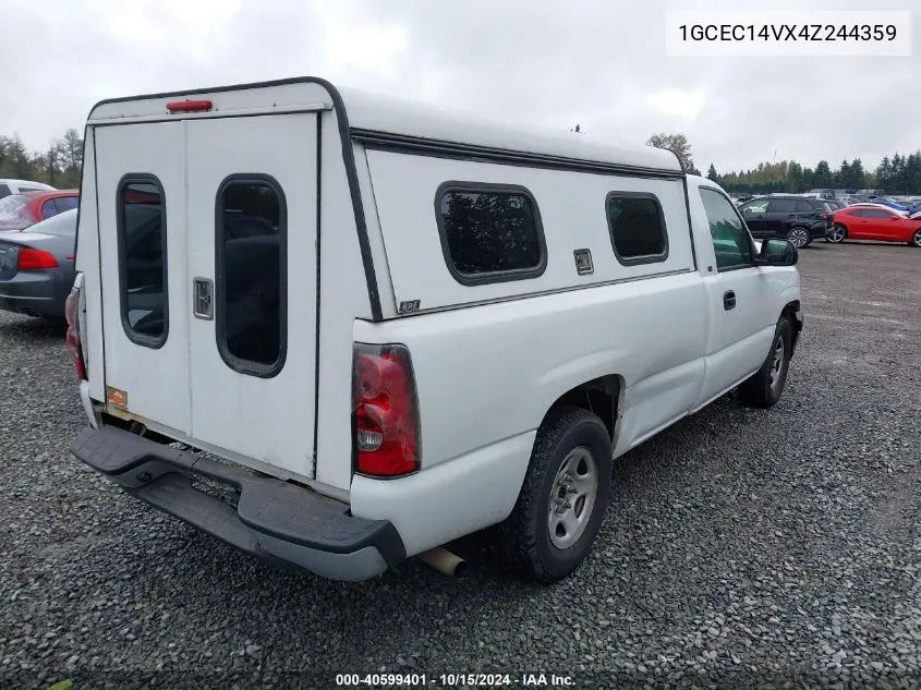 2004 Chevrolet Silverado 1500 Work Truck VIN: 1GCEC14VX4Z244359 Lot: 40599401