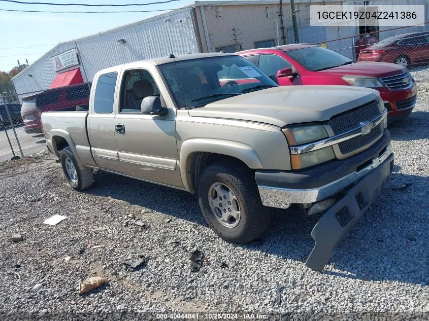 2004 Chevrolet Silverado 1500 Z71 VIN: 1GCEK19Z04Z241386 Lot: 40644841