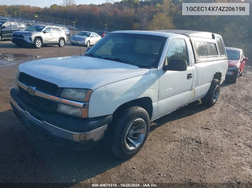 2004 Chevrolet Silverado 1500 Work Truck VIN: 1GCEC14X74Z206198 Lot: 40670316