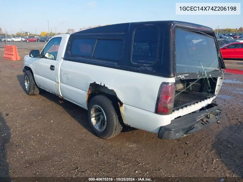 2004 Chevrolet Silverado 1500 Work Truck VIN: 1GCEC14X74Z206198 Lot: 40670316