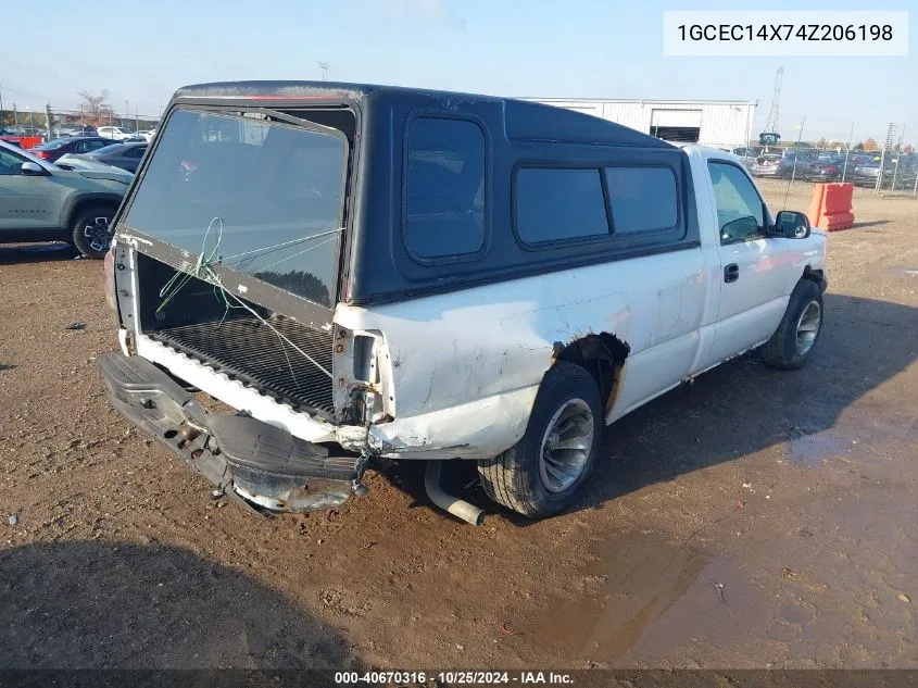 2004 Chevrolet Silverado 1500 Work Truck VIN: 1GCEC14X74Z206198 Lot: 40670316