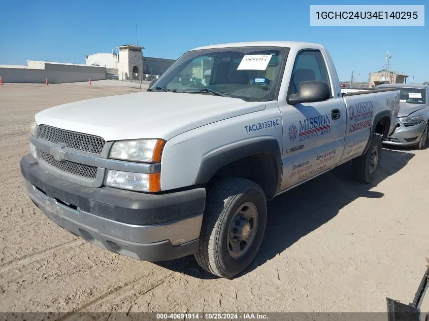 2004 Chevrolet Silverado 2500Hd Work Truck VIN: 1GCHC24U34E140295 Lot: 40691914