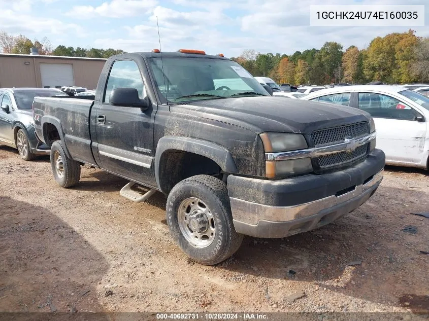 2004 Chevrolet Silverado 2500Hd Ls VIN: 1GCHK24U74E160035 Lot: 40692731