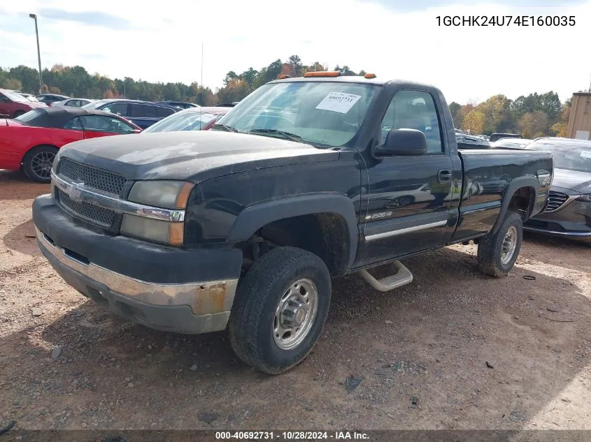 2004 Chevrolet Silverado 2500Hd Ls VIN: 1GCHK24U74E160035 Lot: 40692731