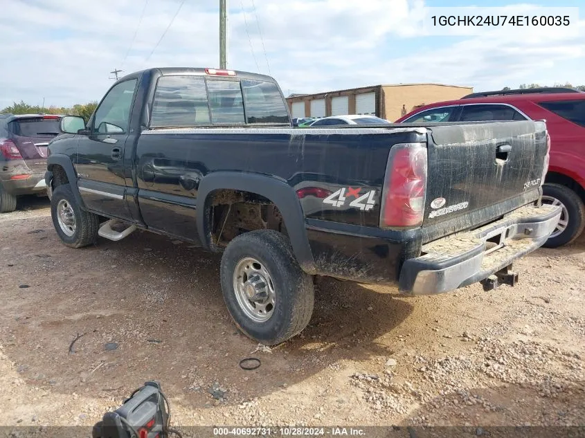 2004 Chevrolet Silverado 2500Hd Ls VIN: 1GCHK24U74E160035 Lot: 40692731