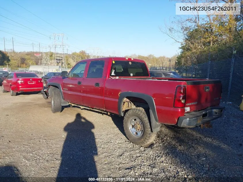 2004 Chevrolet Silverado 2500Hd Ls VIN: 1GCHK23U54F262011 Lot: 40732930