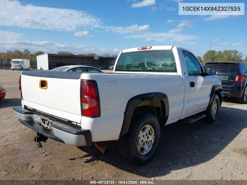 2004 Chevrolet Silverado 1500 Work Truck VIN: 1GCEK14X84Z327535 Lot: 40733723