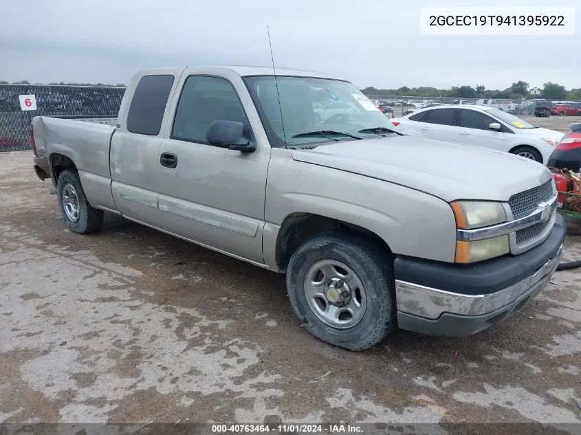 2004 Chevrolet Silverado 1500 Ls VIN: 2GCEC19T941395922 Lot: 40763464