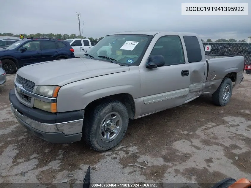 2004 Chevrolet Silverado 1500 Ls VIN: 2GCEC19T941395922 Lot: 40763464