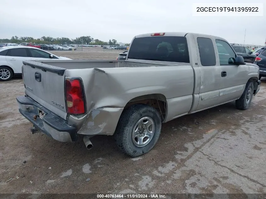 2004 Chevrolet Silverado 1500 Ls VIN: 2GCEC19T941395922 Lot: 40763464