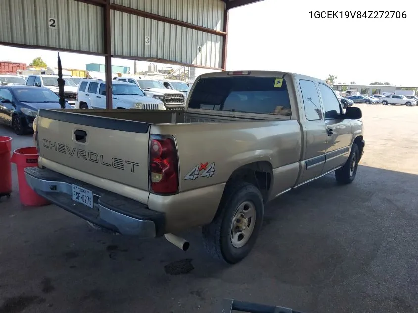 2004 Chevrolet Silverado K1500 VIN: 1GCEK19V84Z272706 Lot: 40778669