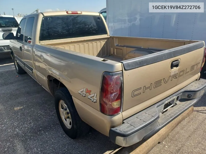 2004 Chevrolet Silverado K1500 VIN: 1GCEK19V84Z272706 Lot: 40778669