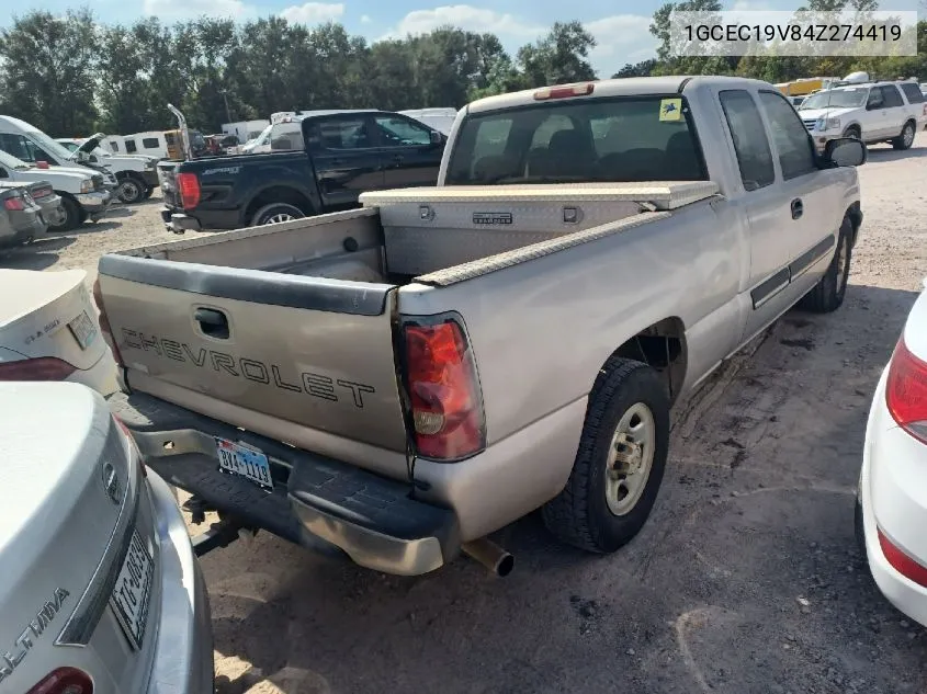 2004 Chevrolet Silverado C1500 VIN: 1GCEC19V84Z274419 Lot: 40778670