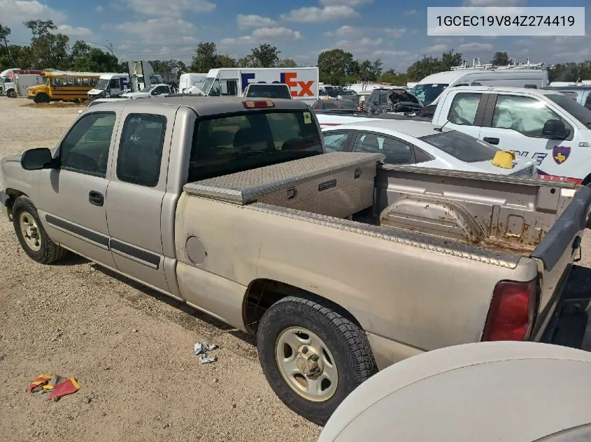 2004 Chevrolet Silverado C1500 VIN: 1GCEC19V84Z274419 Lot: 40778670