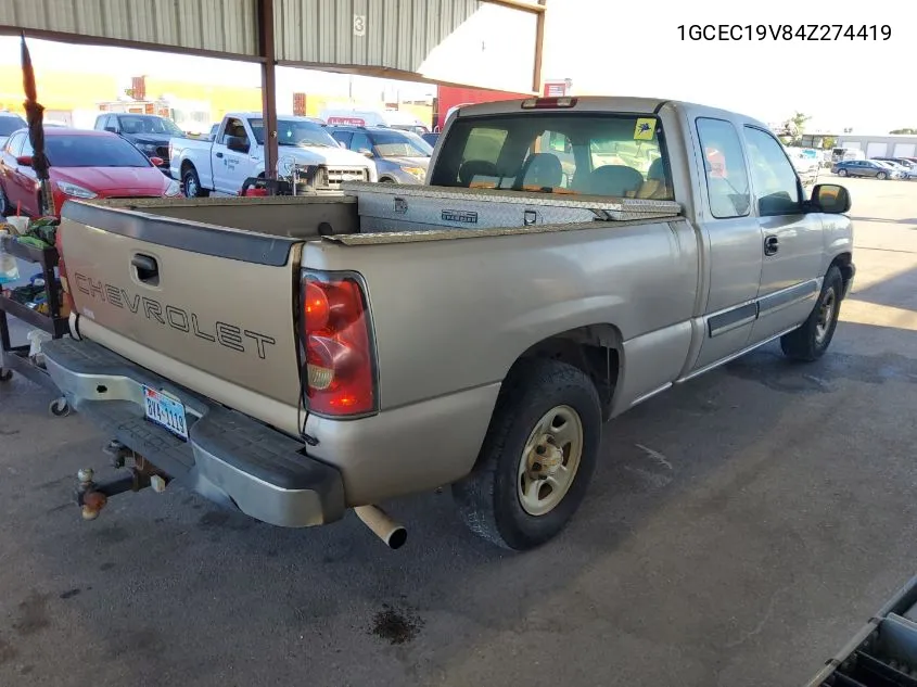 2004 Chevrolet Silverado C1500 VIN: 1GCEC19V84Z274419 Lot: 40778670