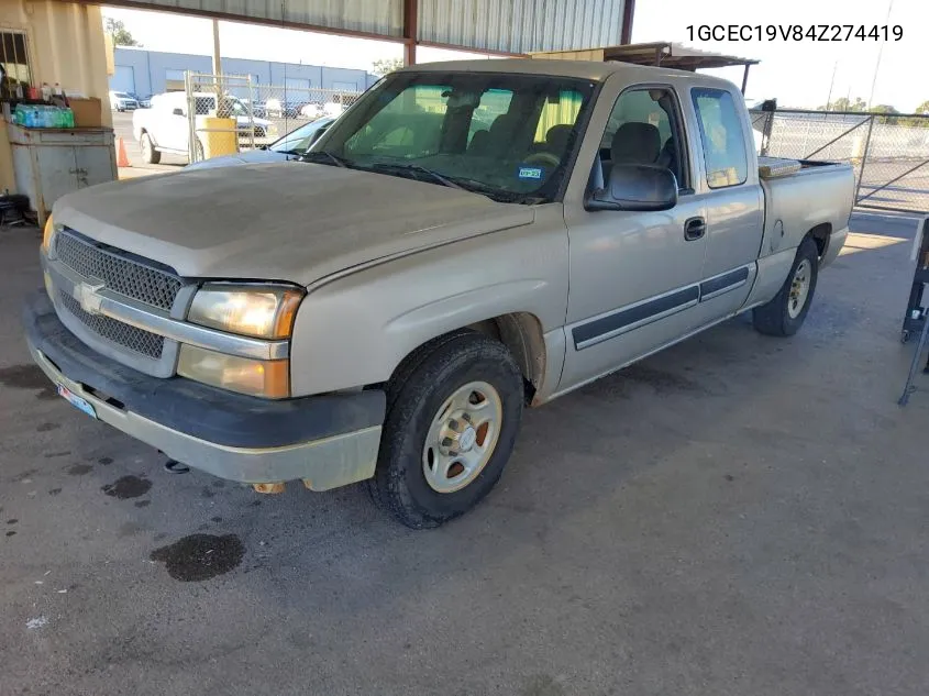 2004 Chevrolet Silverado C1500 VIN: 1GCEC19V84Z274419 Lot: 40778670