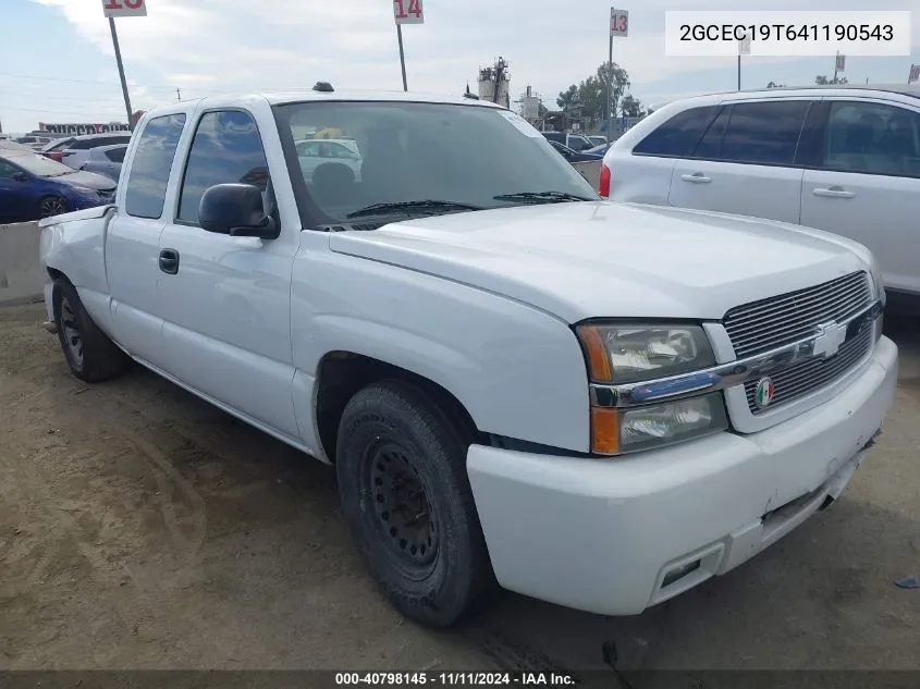 2004 Chevrolet Silverado 1500 Ls VIN: 2GCEC19T641190543 Lot: 40798145