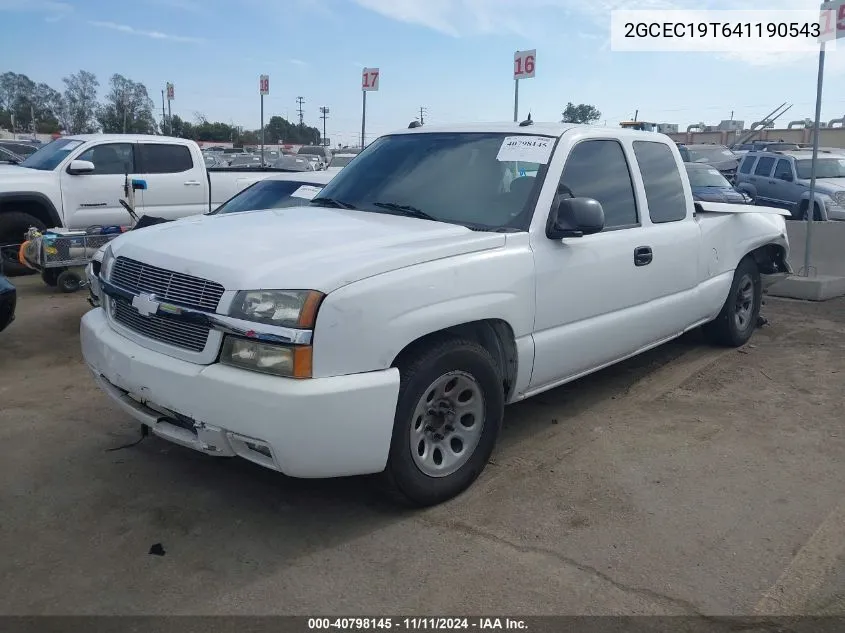 2004 Chevrolet Silverado 1500 Ls VIN: 2GCEC19T641190543 Lot: 40798145