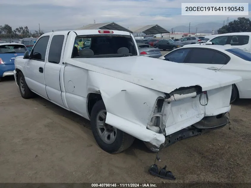 2004 Chevrolet Silverado 1500 Ls VIN: 2GCEC19T641190543 Lot: 40798145