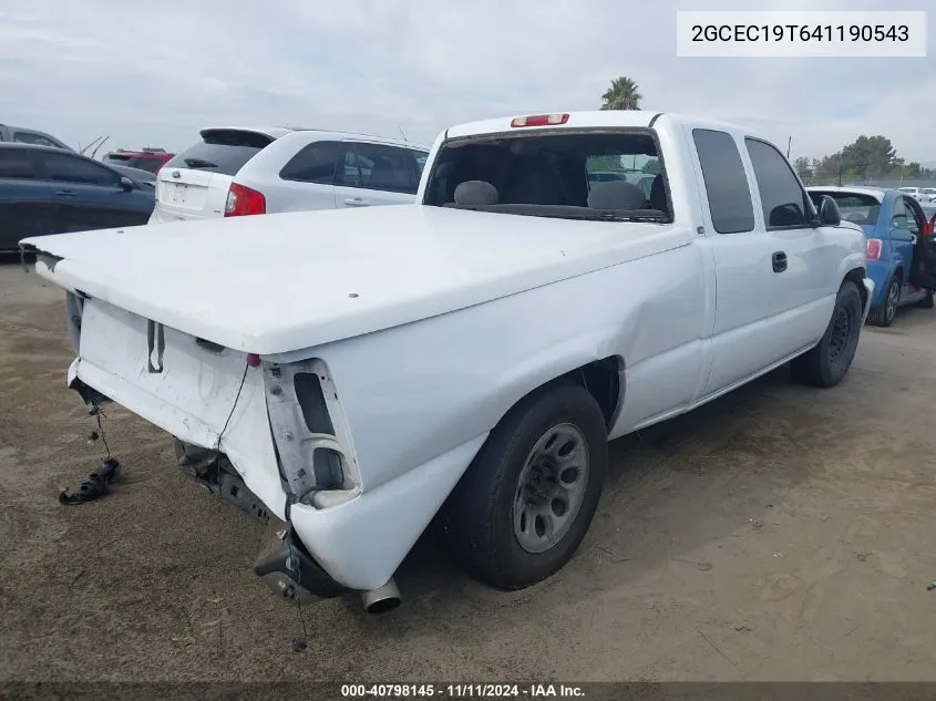 2004 Chevrolet Silverado 1500 Ls VIN: 2GCEC19T641190543 Lot: 40798145