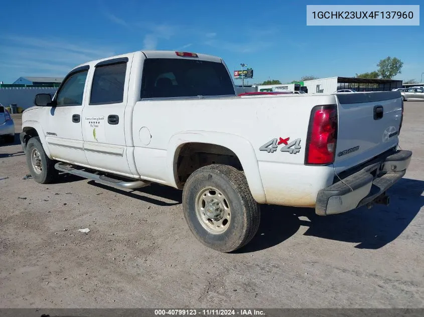 2004 Chevrolet Silverado K2500 Heavy Duty VIN: 1GCHK23UX4F137960 Lot: 40799123