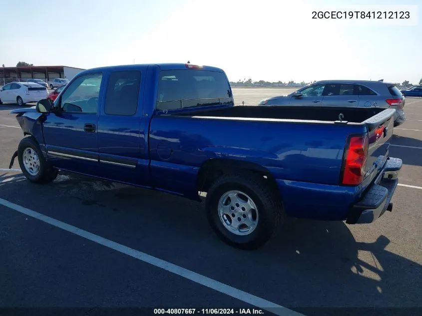 2004 Chevrolet Silverado 1500 Ls VIN: 2GCEC19T841212123 Lot: 40807667