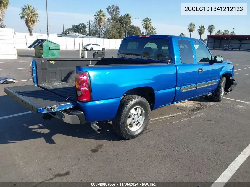 2004 Chevrolet Silverado 1500 Ls VIN: 2GCEC19T841212123 Lot: 40807667